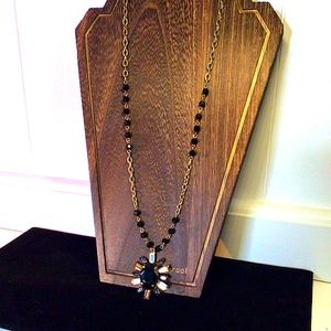 LOFT Antiqued Gold Deco Inspired Necklace